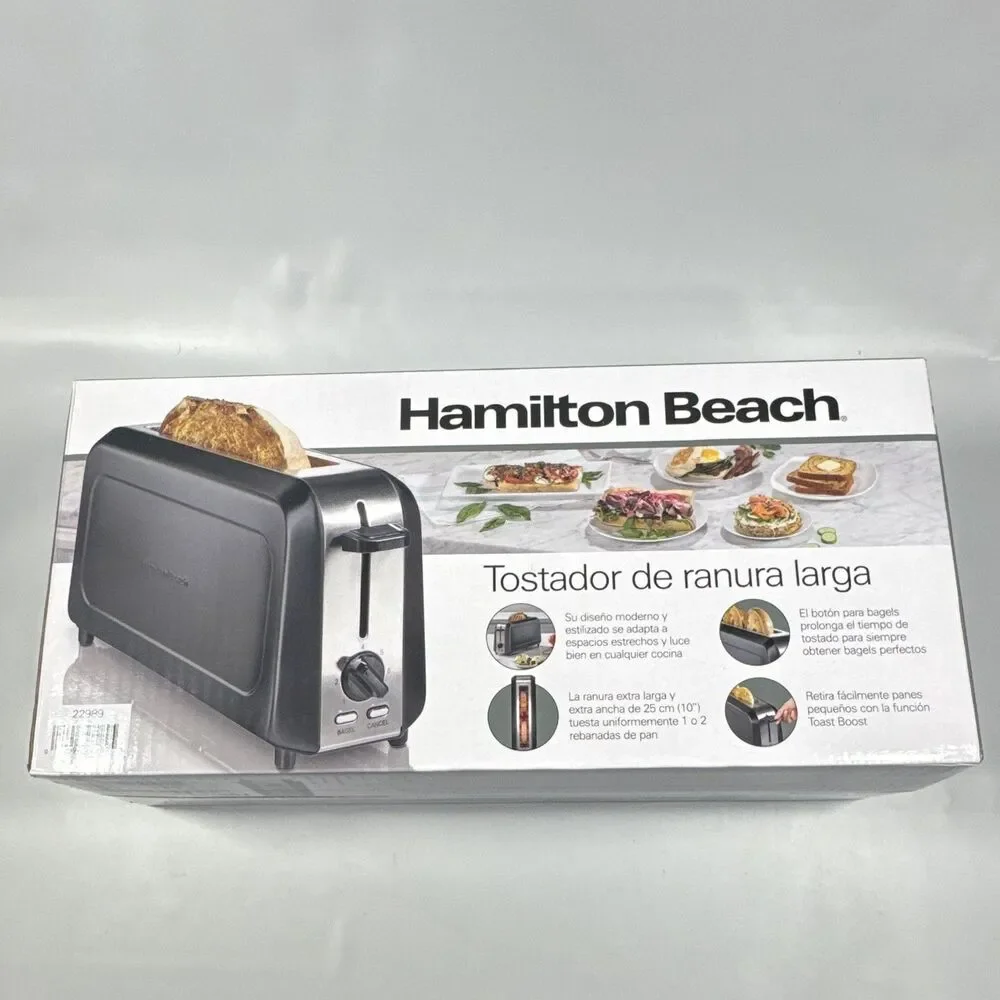 Hamilton Beach Long Slot Toaster Modern Slim Design Easy Retrieve Boost 22989